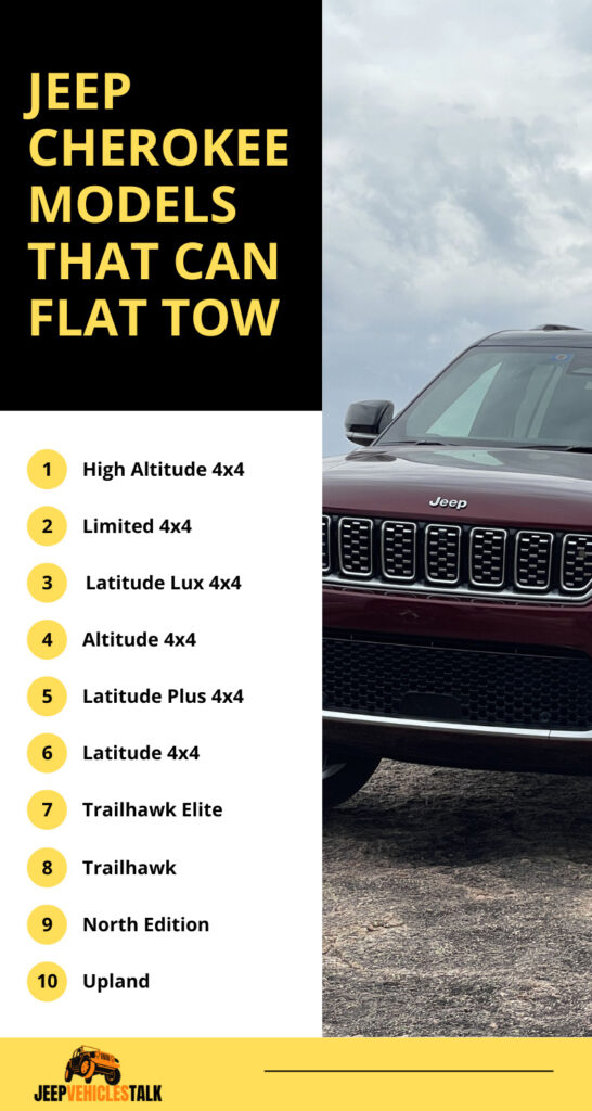 jeep cherokee models that can flat tow